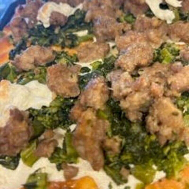 Broccoli Rabe and Sausage Focaccia